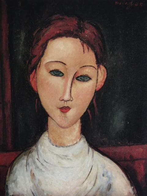 アメデオ・モディリアーニ、少女の肖像、希少画集画、新品高級額・額装付