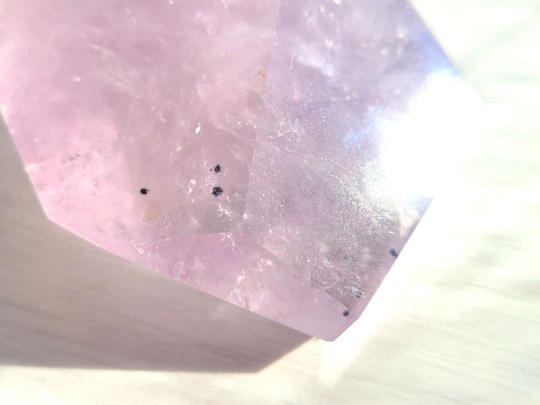 稀少◆ロマネサイトインアメジスト◆天然石置物　紫水晶　ディスプレイ　コレクション