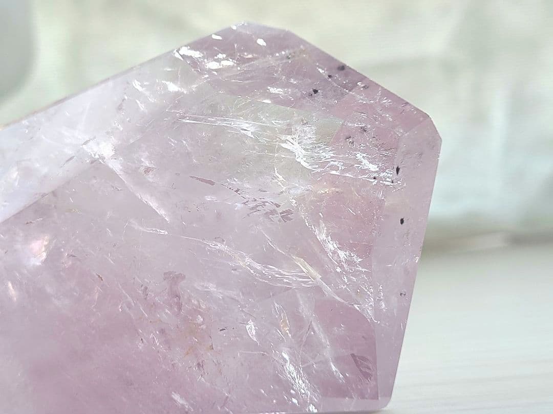 稀少◆ロマネサイトインアメジスト◆天然石置物　紫水晶　ディスプレイ　コレクション