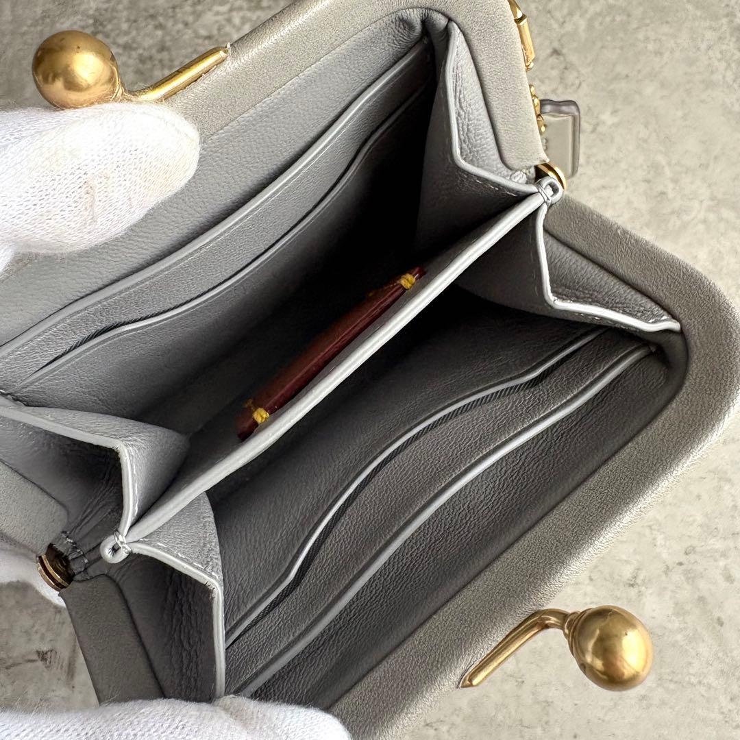 【サイ様】COACH がま口 ケース 財布 ポーチ Cロゴ 現行モデル