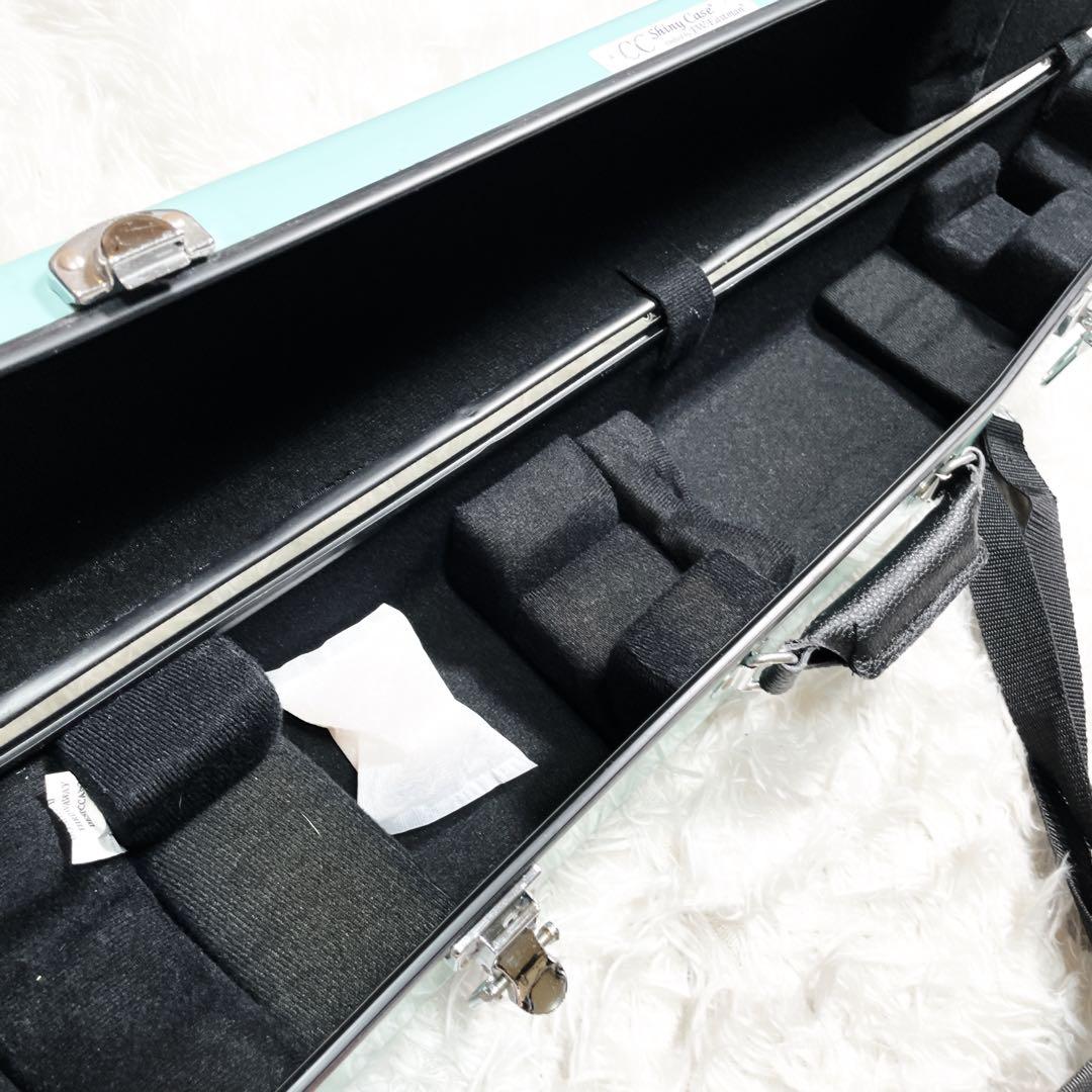 CC シャイニーケース　ソプラノサックス　ケース　ブルー