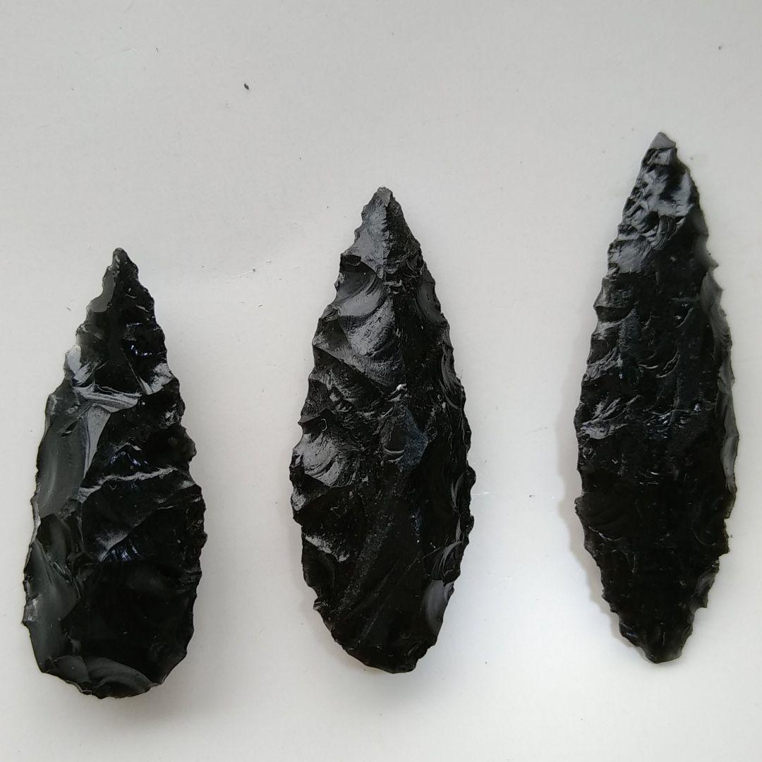 縄文石器 模写 257 石器 サンプル　黒曜石