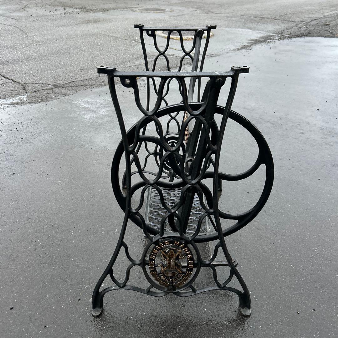 シンガー　網目ミシン脚　工業用　ミシン台　テーブル脚　アンティーク　レトロ