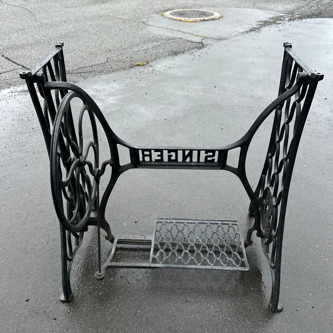 シンガー　網目ミシン脚　工業用　ミシン台　テーブル脚　アンティーク　レトロ