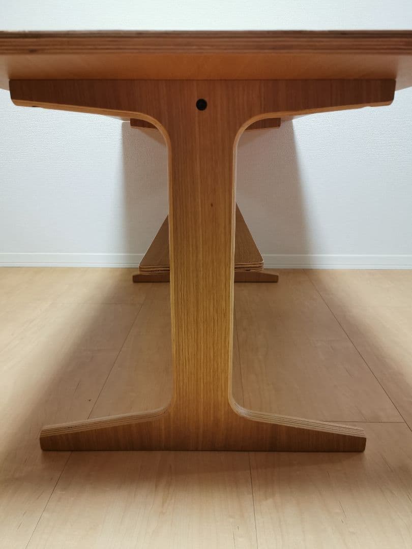 無印良品(MUJI)　リビングでもダイニングでもつかえるテーブル・２・オーク材