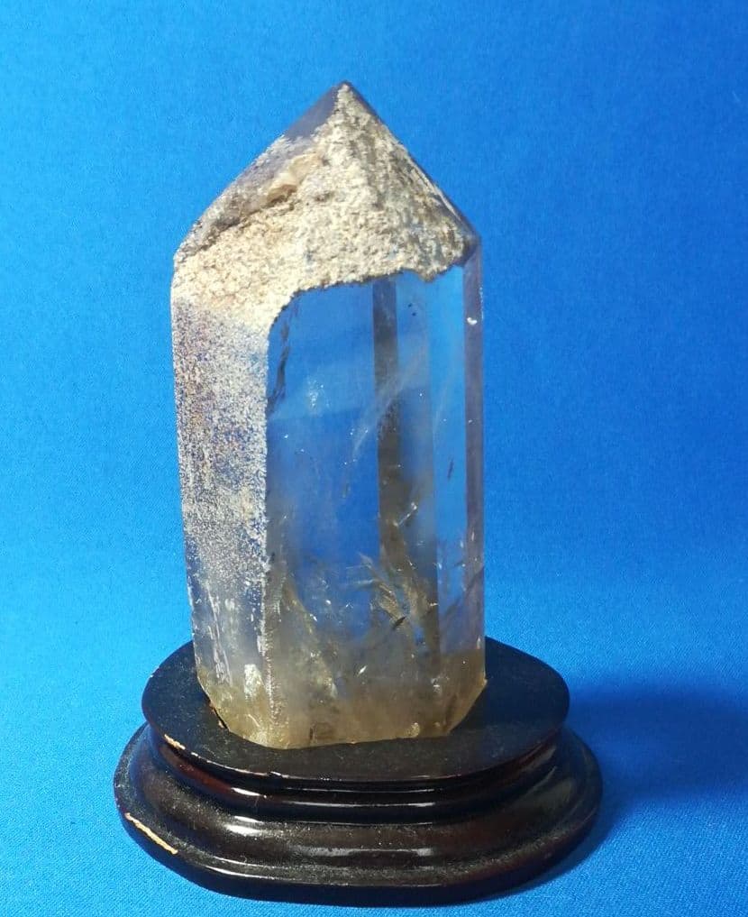 天然石　水晶原石　水晶ポイント　台座付き