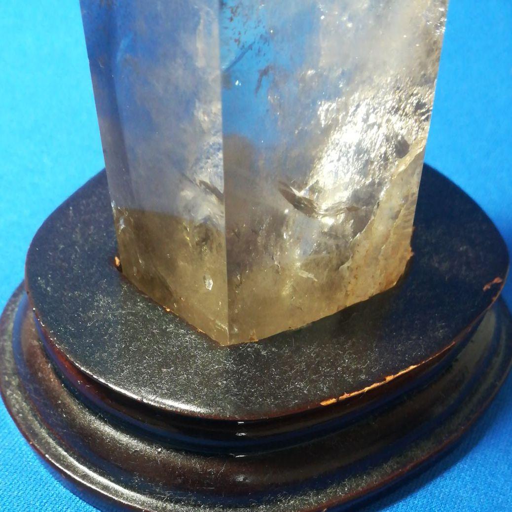 天然石　水晶原石　水晶ポイント　台座付き