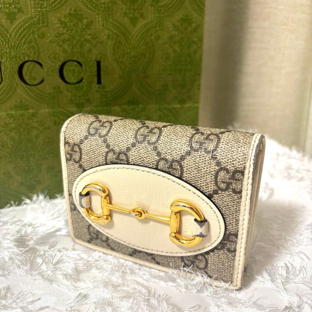 GUCCI グッチ 二つ折り財布 ホースビット GGスプリーム
