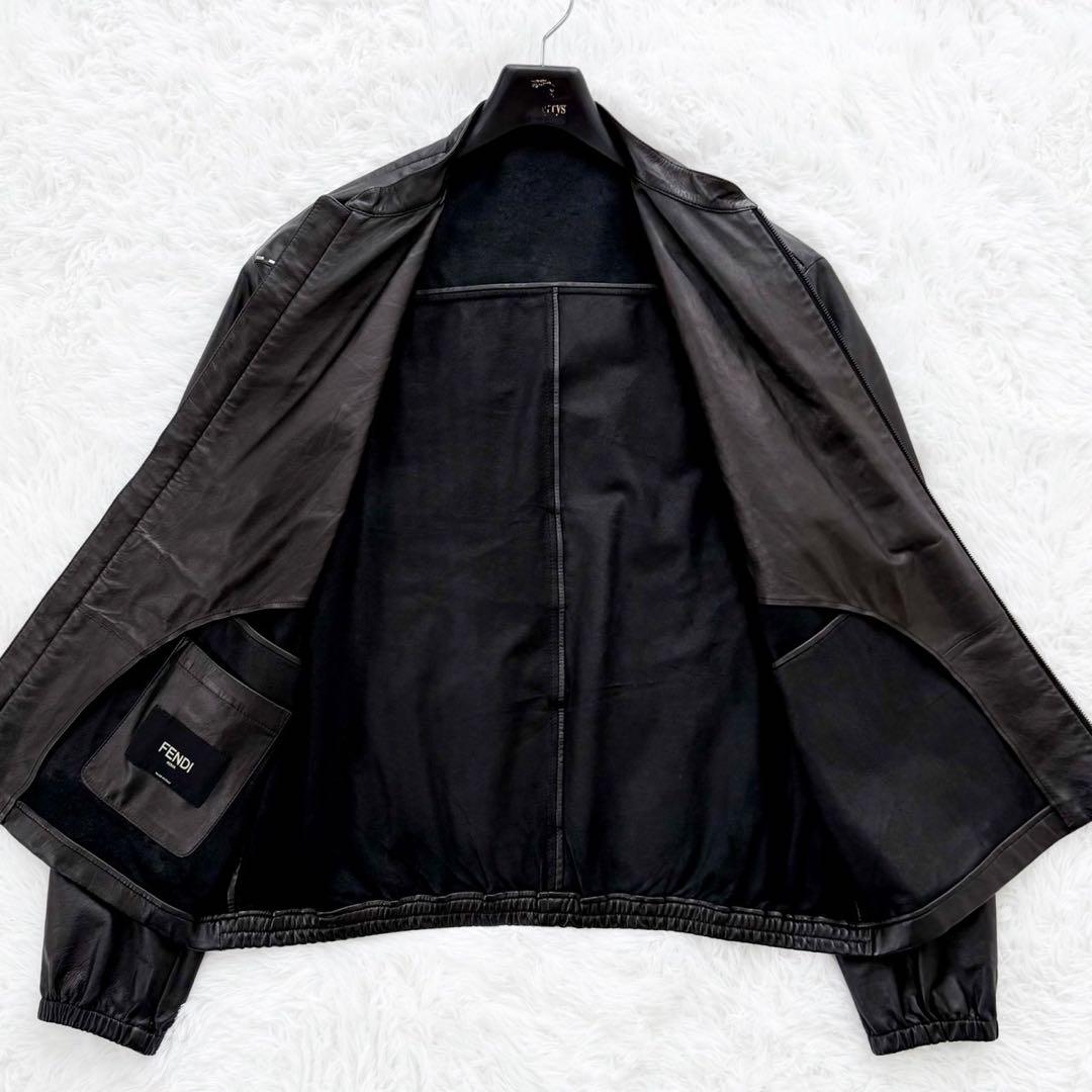 希少 FENDI バッグバグズ レザージャケット ライダース モンスター 52