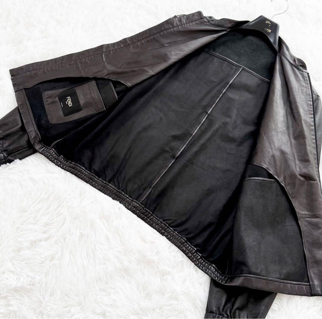 希少 FENDI バッグバグズ レザージャケット ライダース モンスター 52