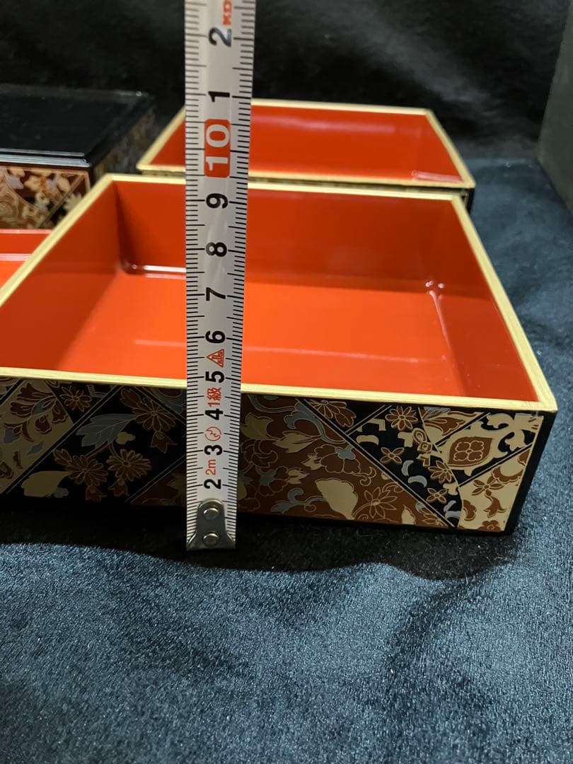 正倉院鳳凰　三段重　重箱　漆器　3段　重箱 2個セット　未使用品　B2238