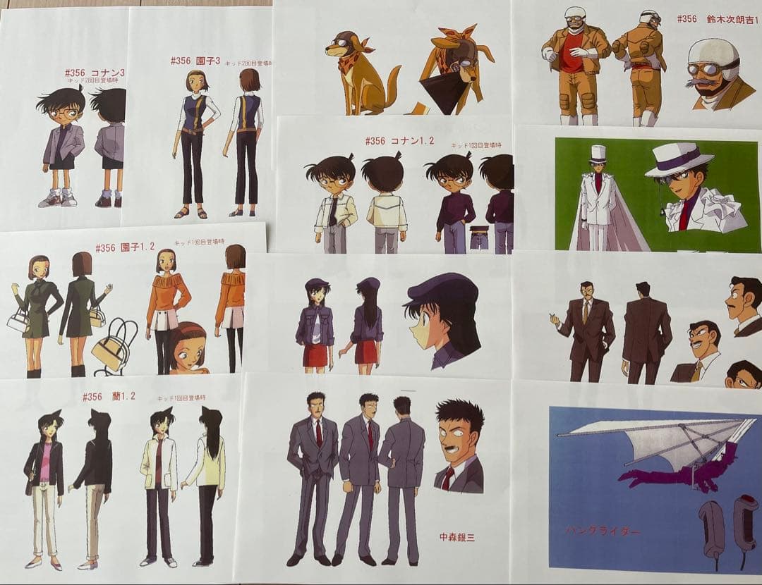 名探偵コナン　設定資料　怪盗キッド　毛利蘭　鈴木園子　毛利小五郎　阿南