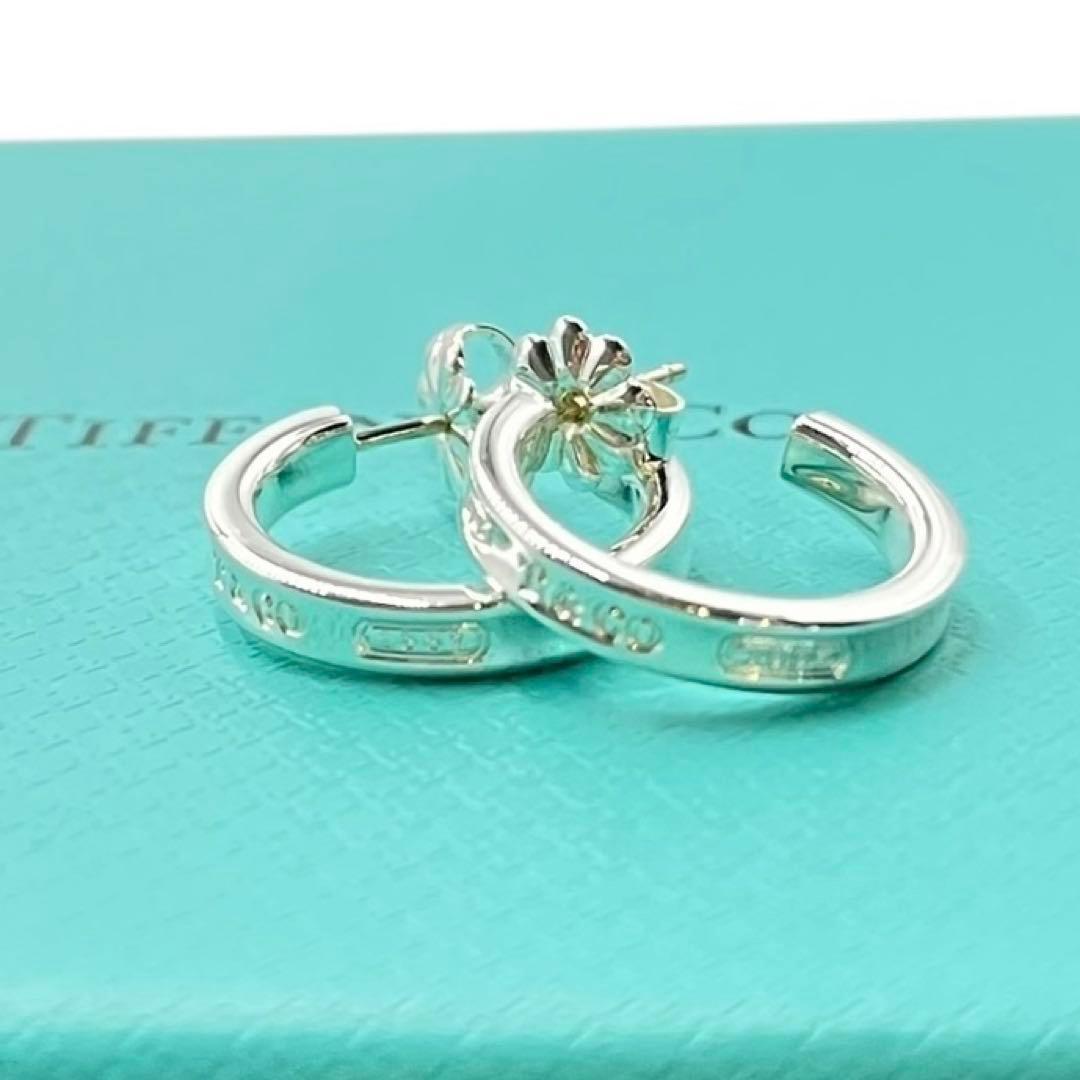 美品 Tiffany 1837 フープ ピアス シルバー925 ティファニー