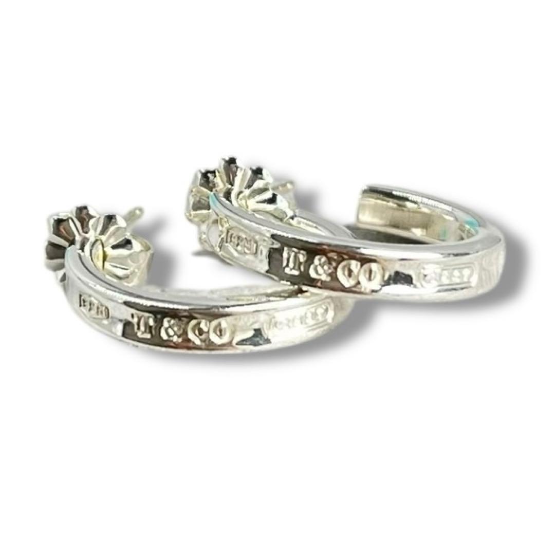 美品 Tiffany 1837 フープ ピアス シルバー925 ティファニー