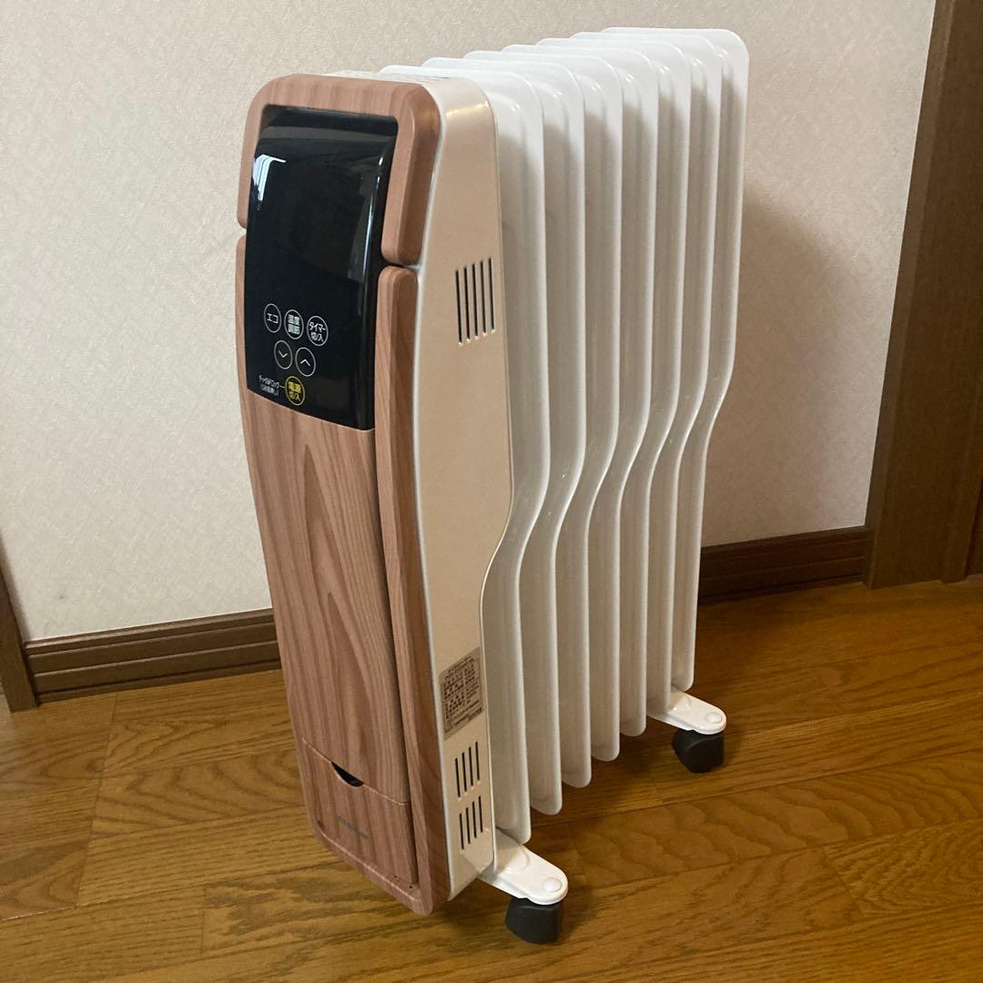 木目調オイルヒーター デジタル操作パネル