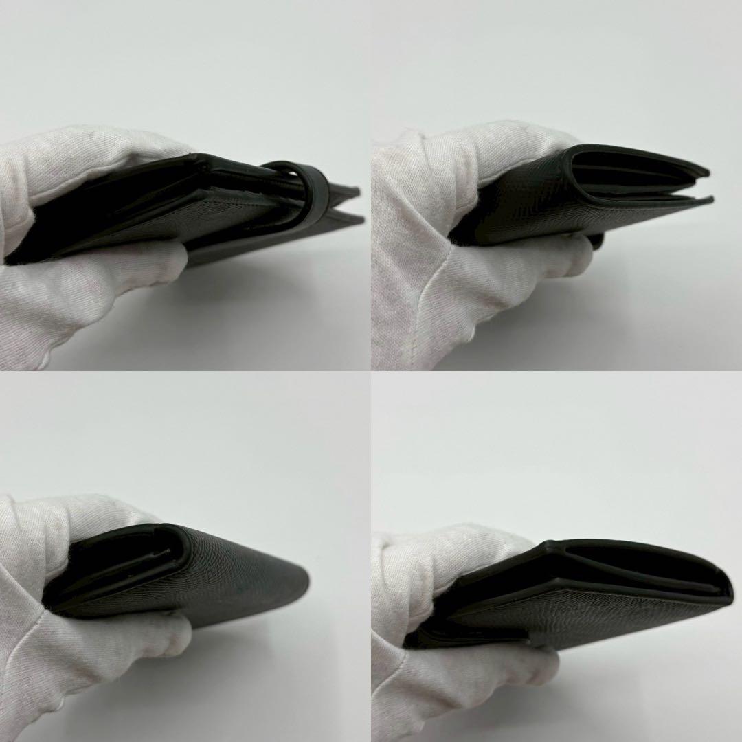 【美品✨現行】セリーヌ ミディアム ストラップウォレット 黒 レザー 箱 保存袋