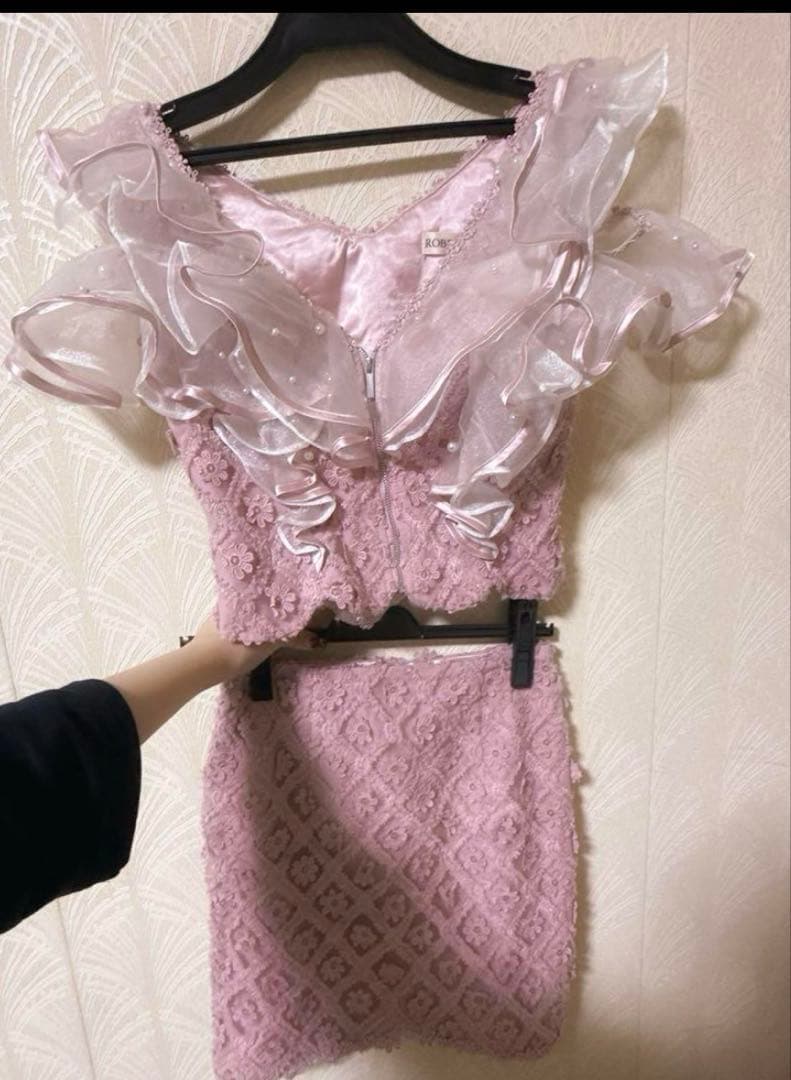 ローブドフルール ピンク ドレス セットアップ