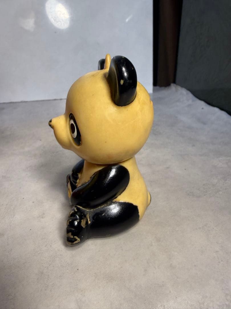 昭和レトロ パトラ パンダ 貯金箱 ソフビ 笛鳴り 当時物　昭和30年代
