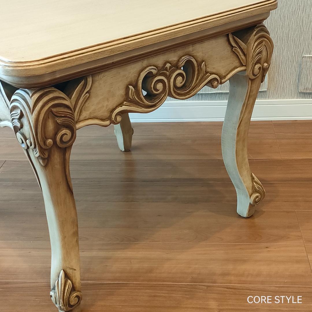 アンティーク調　オケージョナルテーブル　ロココ調　シャビーシック