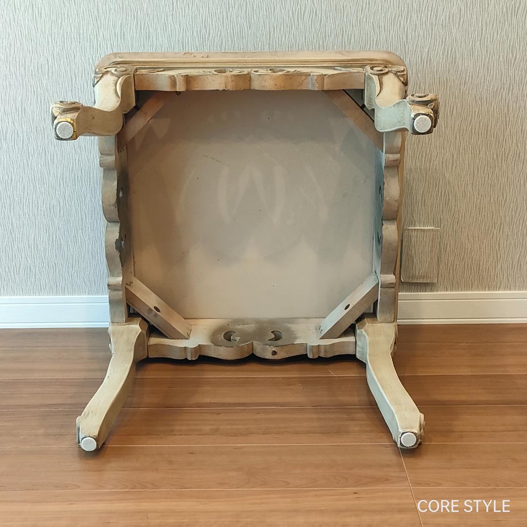 アンティーク調　オケージョナルテーブル　ロココ調　シャビーシック