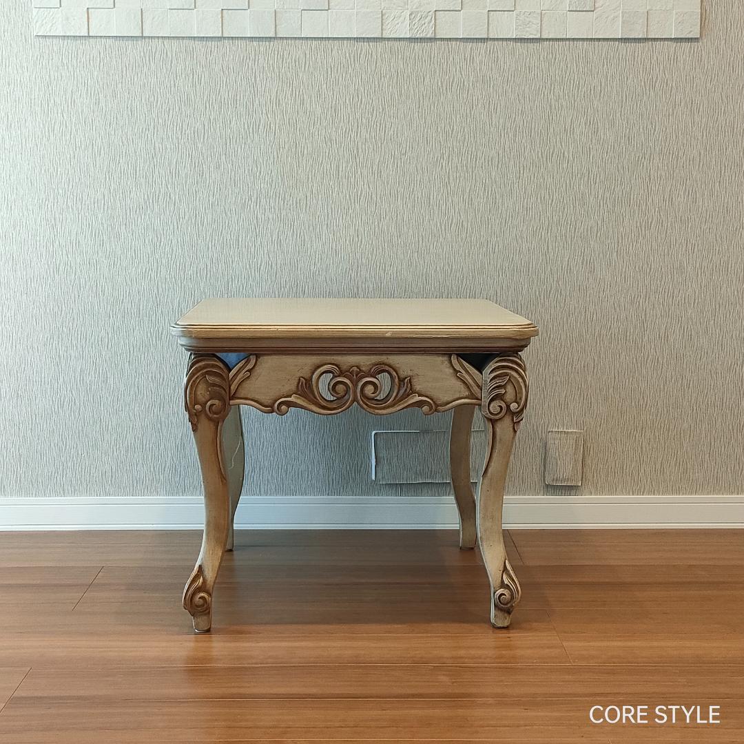 アンティーク調　オケージョナルテーブル　ロココ調　シャビーシック