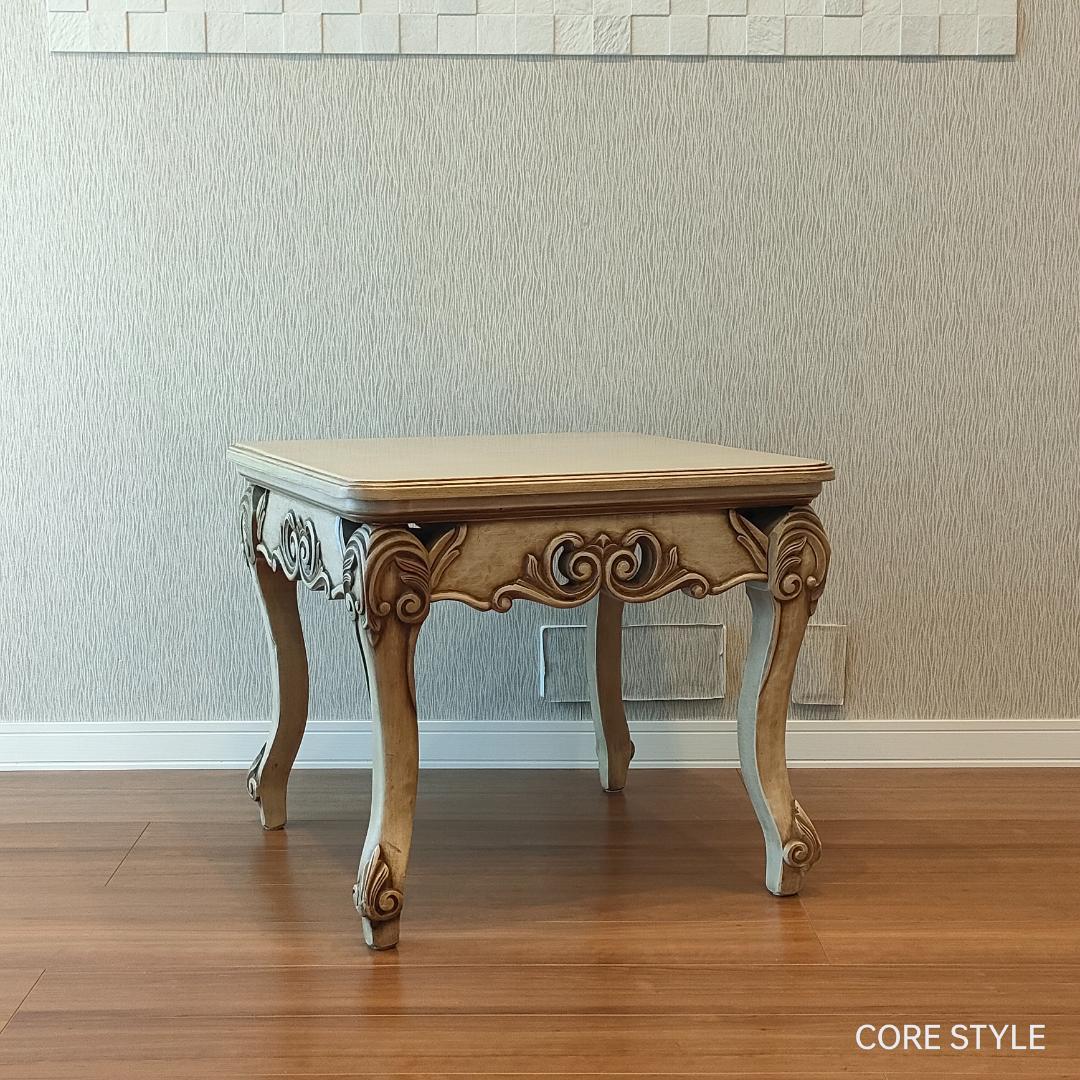 アンティーク調　オケージョナルテーブル　ロココ調　シャビーシック