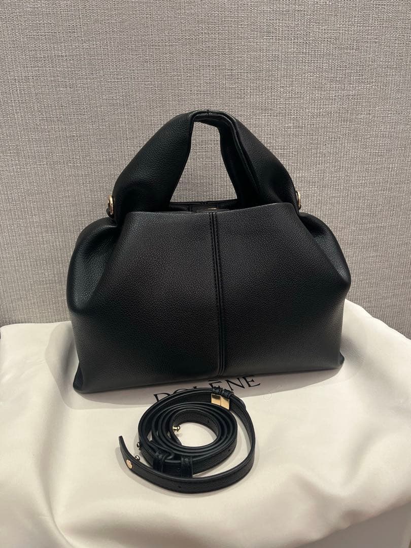 POLENE 黒 ショルダーバッグ Cyme 大 ラージサイズ