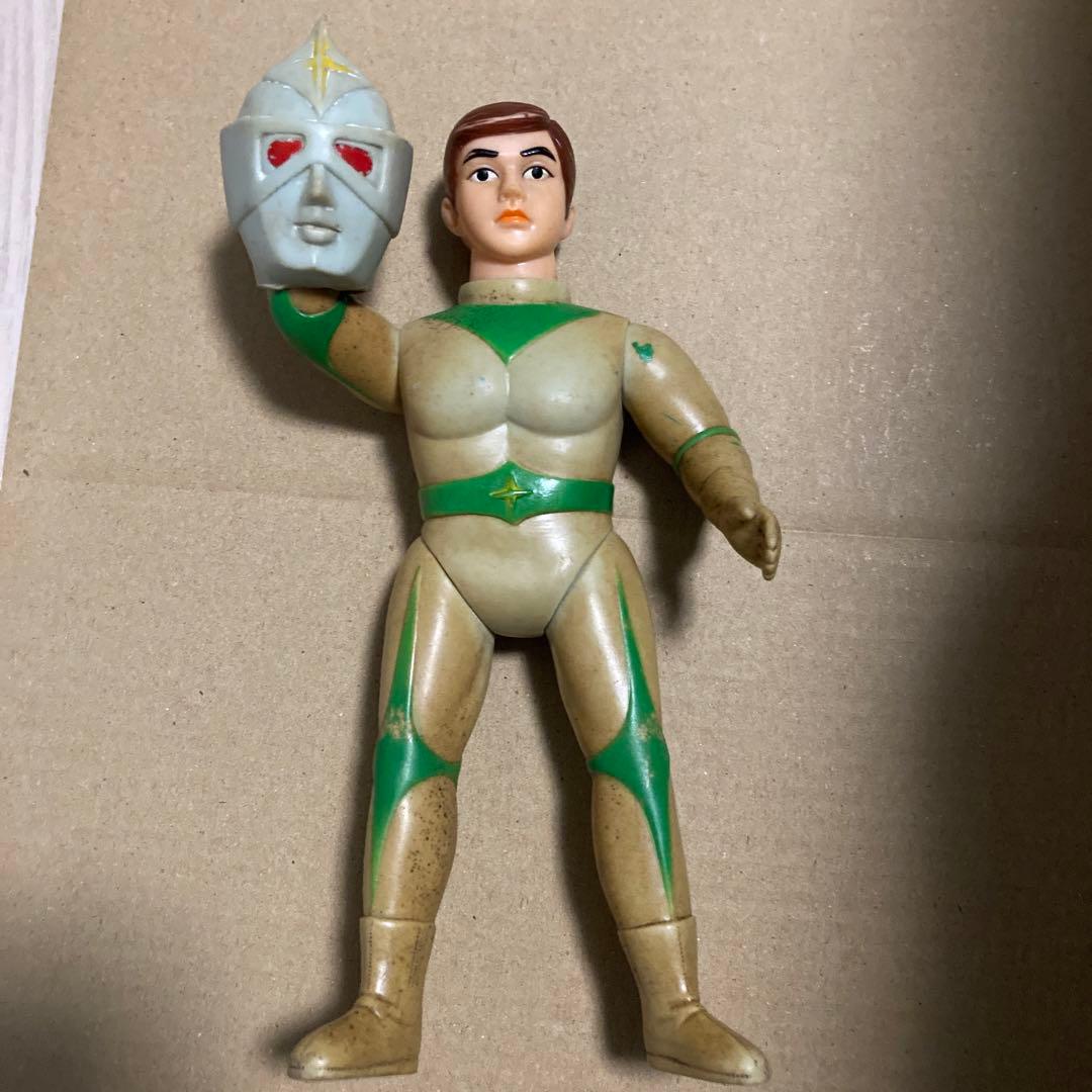 当時物 ミラーマン 面取れ ソフビ 人形 ブルマァク 円谷プロ