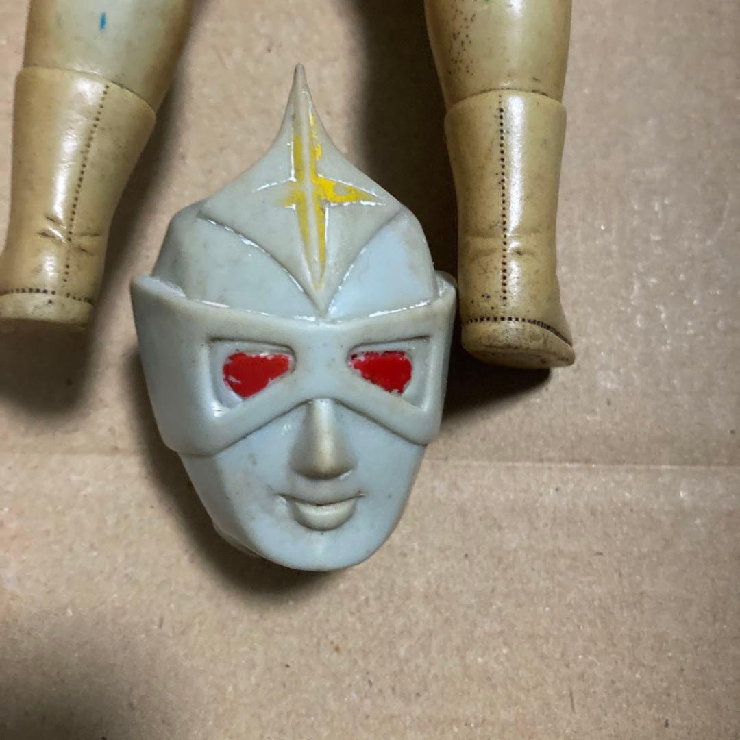 当時物 ミラーマン 面取れ ソフビ 人形 ブルマァク 円谷プロ