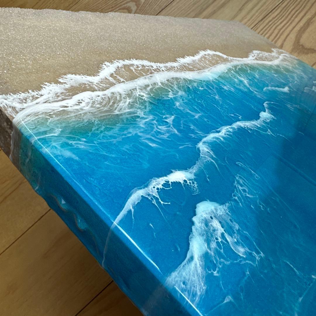 海アート　レジンアート　オーシャンアート　壁掛け　立体　大型　波アート