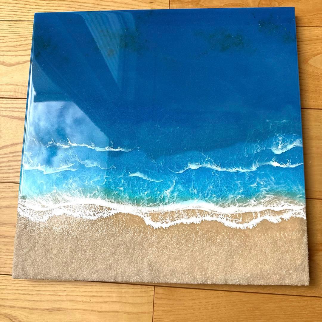 海アート　レジンアート　オーシャンアート　壁掛け　立体　大型　波アート