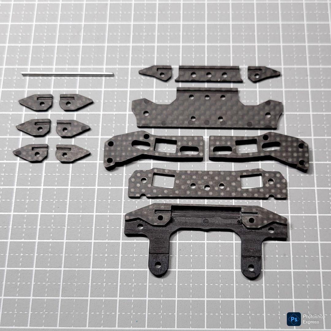 CNC立体加工 ヒンジ式AT機構 左右独立スラダン 純正カーボン プロトタイプ