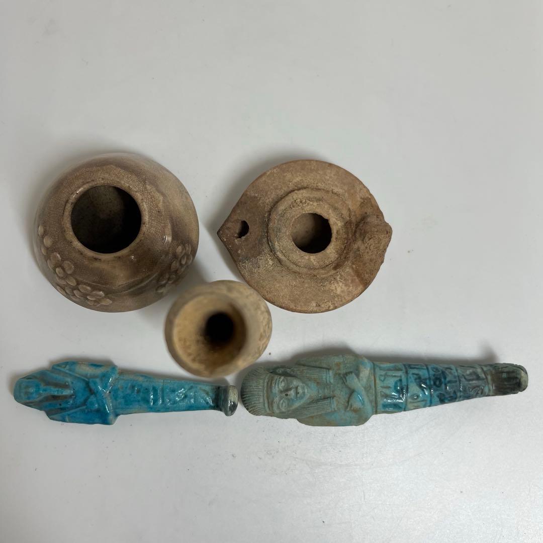 古代　エジプト　紀元前　ウ・シャブティ置物等　333g 東K8-0105①トエチ