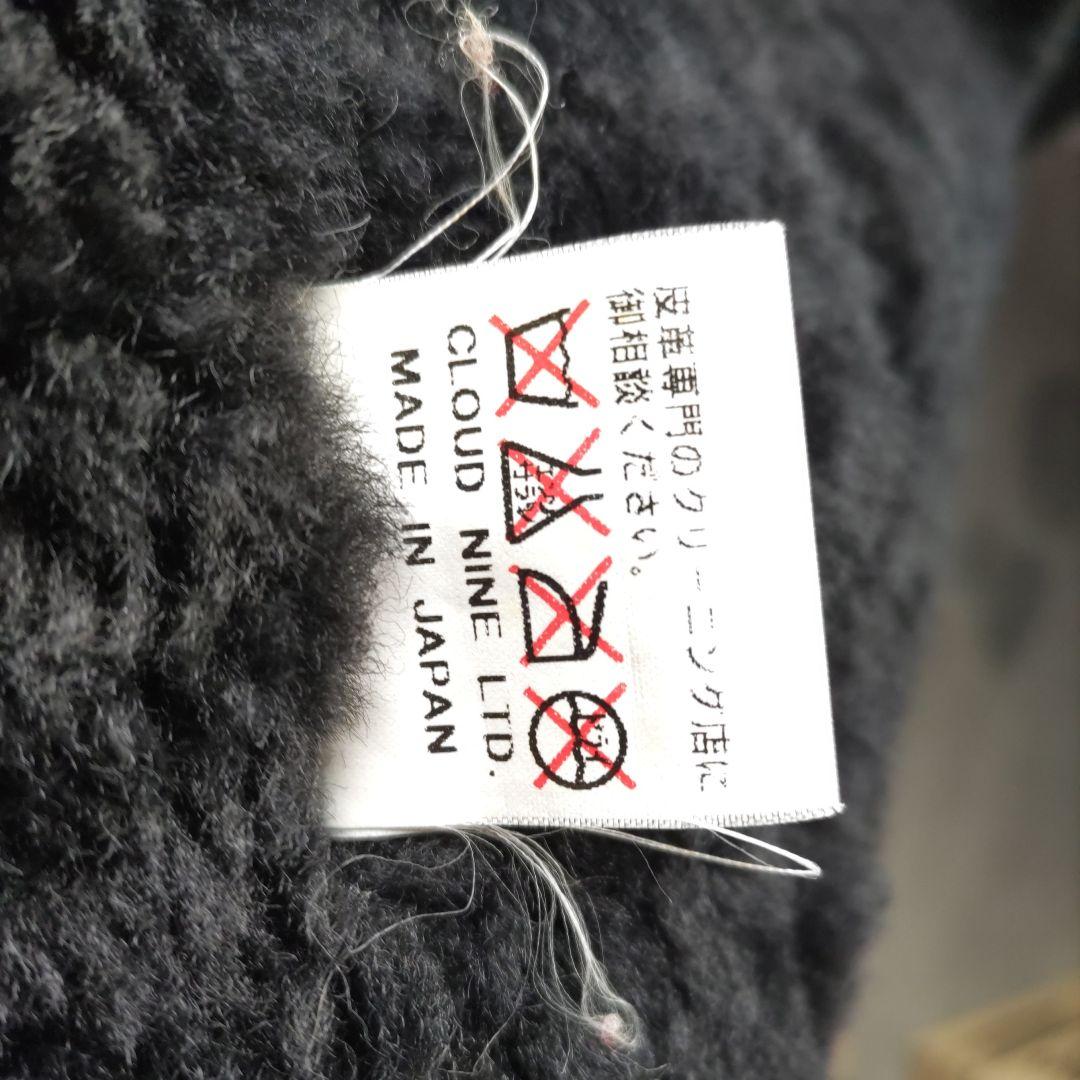 ムートンベスト レザー 羊革 日本製 B3 ブラック 黒 シープスキン 毛皮