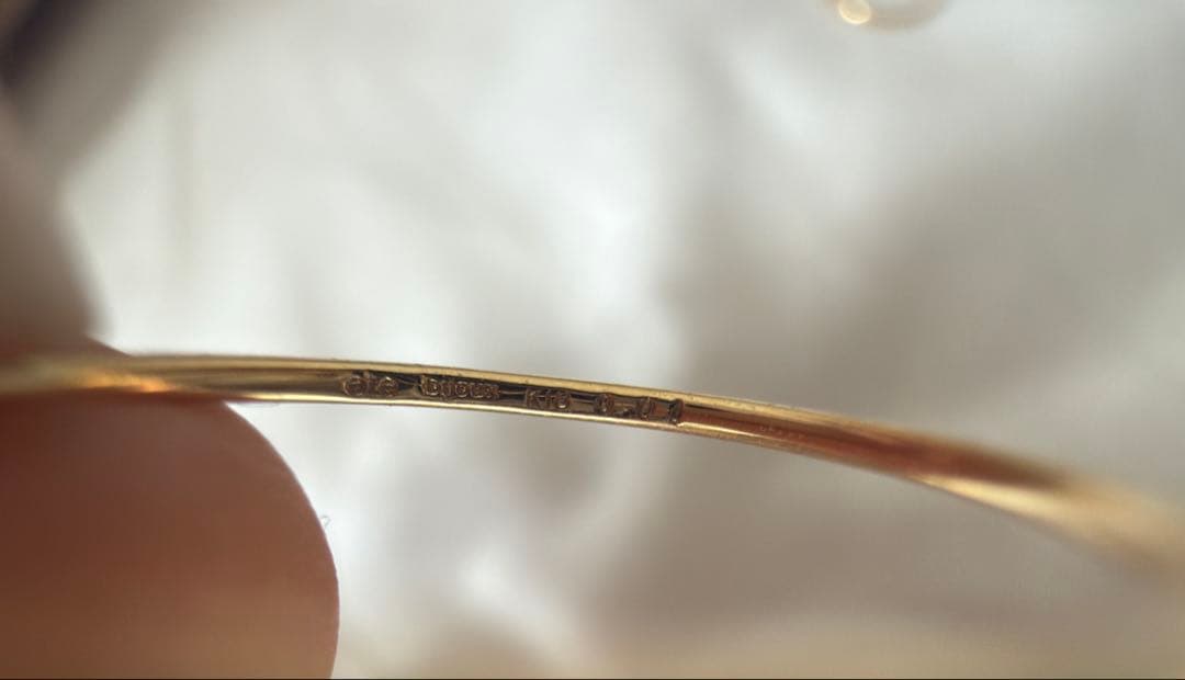 ete bijoux K18YG スキニー ダイヤモンド リング 7号