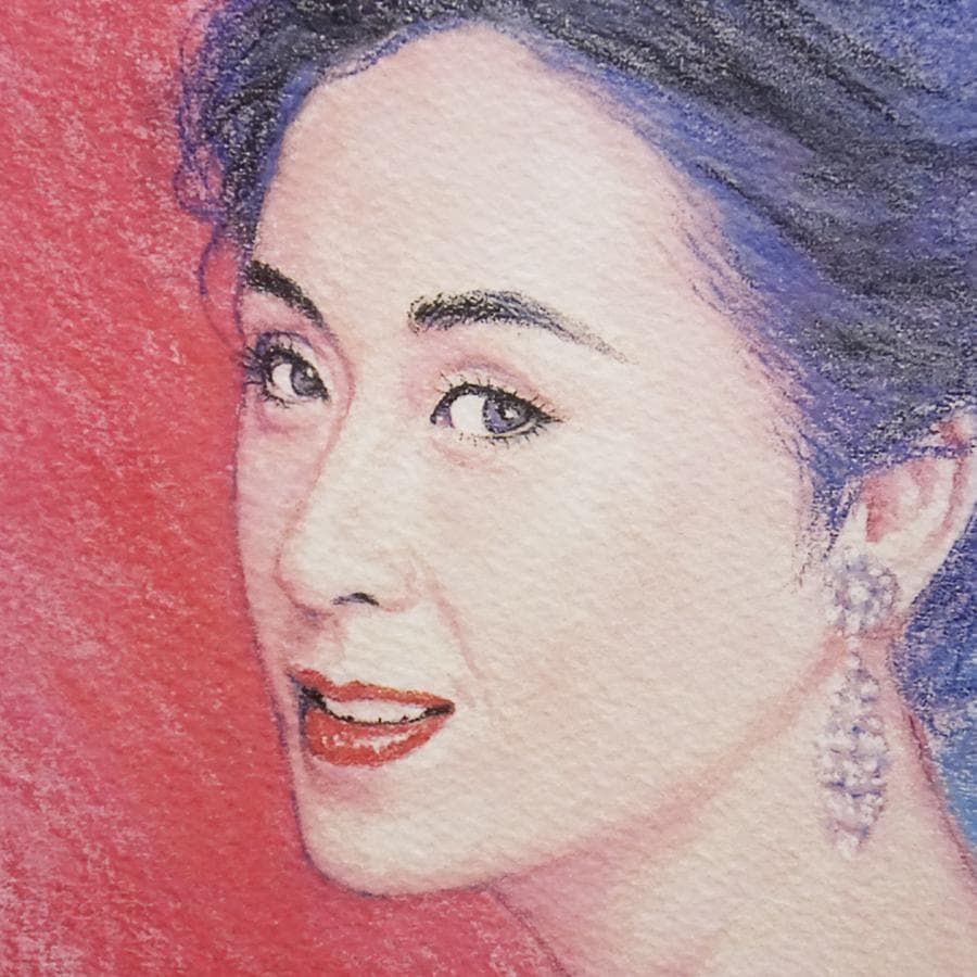 小林幸子 肖像画 M.Fujii 11/100 リトグラフ 額装 美術品No.1