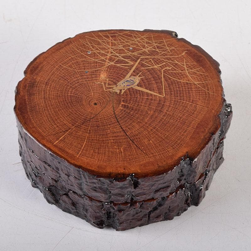 茶道具　中林星山造　鈴虫蒔絵　香合　共箱　V　7938