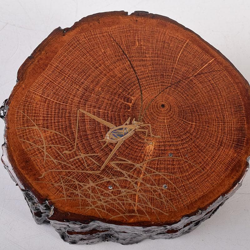 茶道具　中林星山造　鈴虫蒔絵　香合　共箱　V　7938