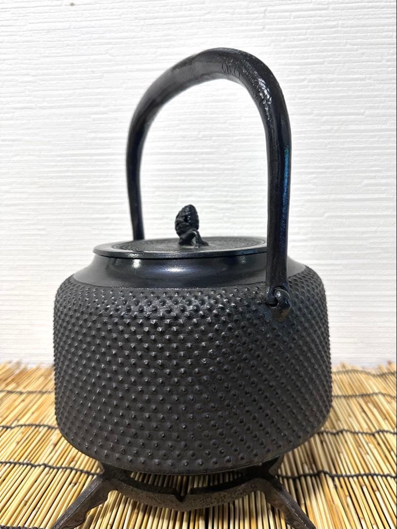 未使用品　成龍堂鋳造所 伝統工芸士 及川　齋（齋峰)造　万代屋アラレ　3升