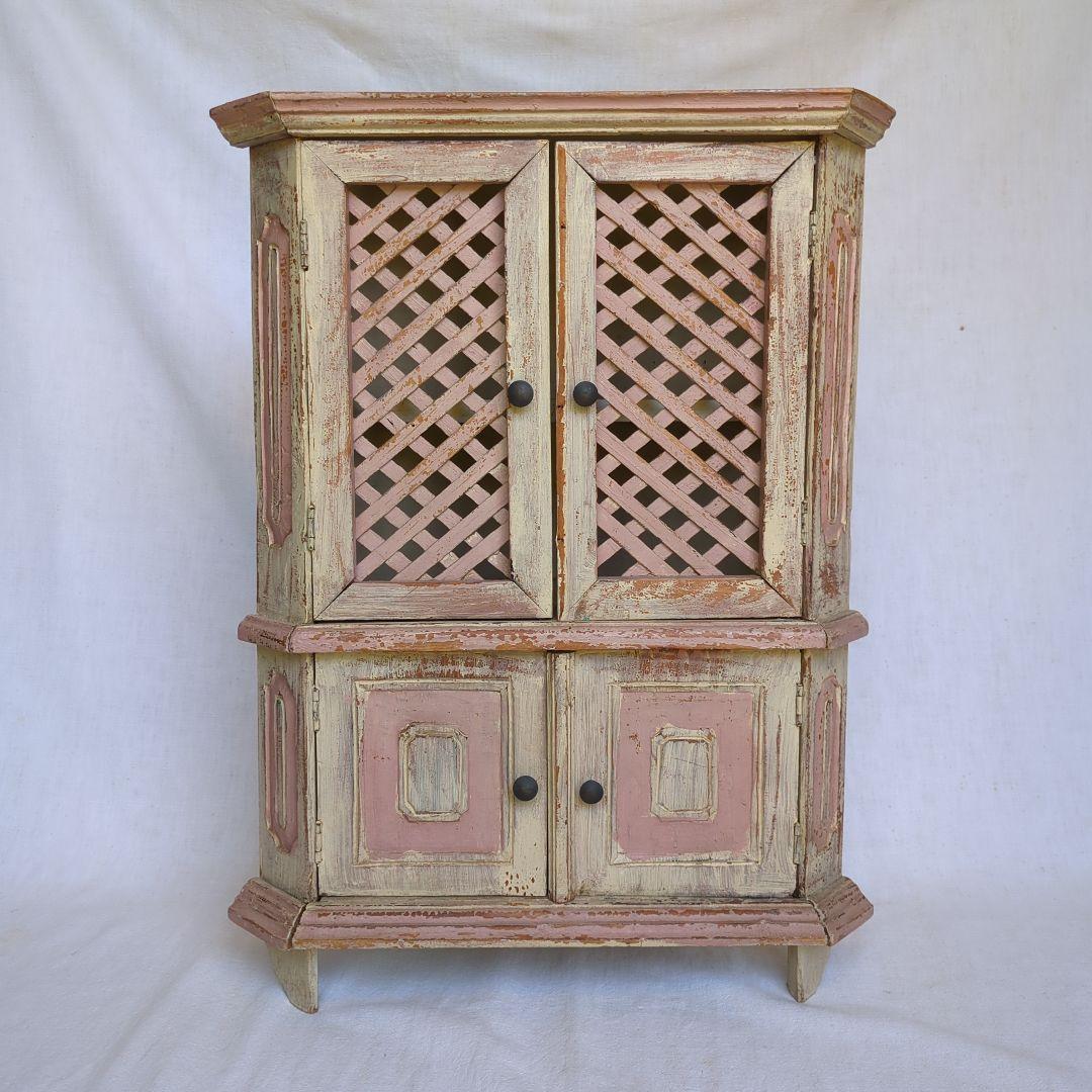 フランスアンティーク ドールキャビネット コーナーシェルフ