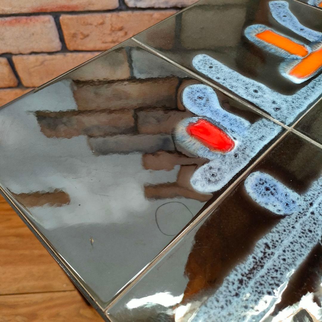 1960年代 ベルギー コーヒーテーブル 北欧モダン タイルトップ ヴィンテージ