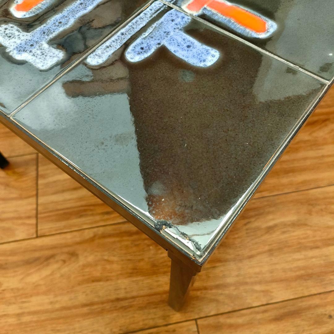 1960年代 ベルギー コーヒーテーブル 北欧モダン タイルトップ ヴィンテージ