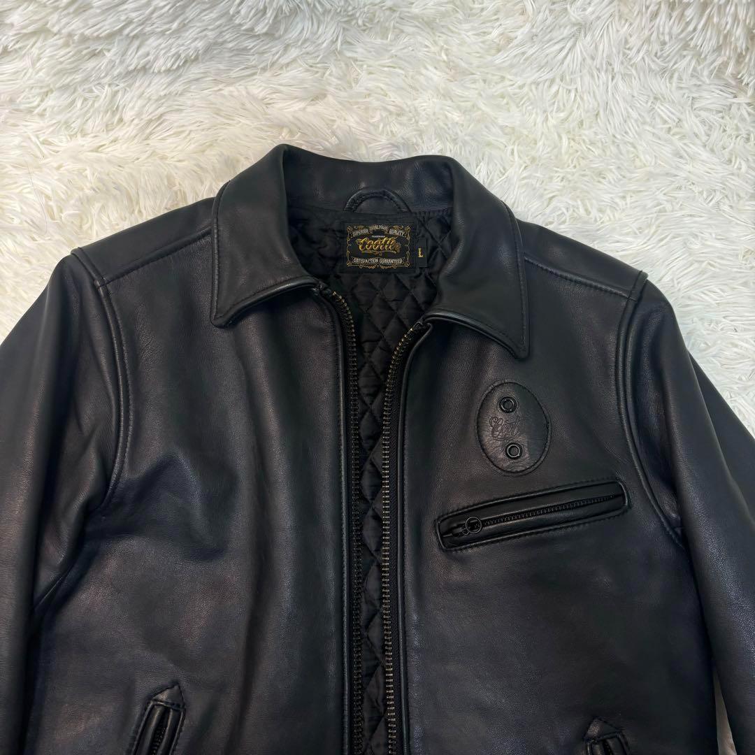 極美品✨クーティ レザー ライダース 本革　シングル ジップ　降谷　KJ