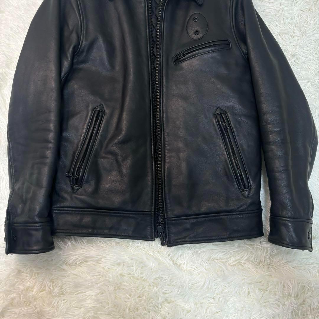 極美品✨クーティ レザー ライダース 本革　シングル ジップ　降谷　KJ