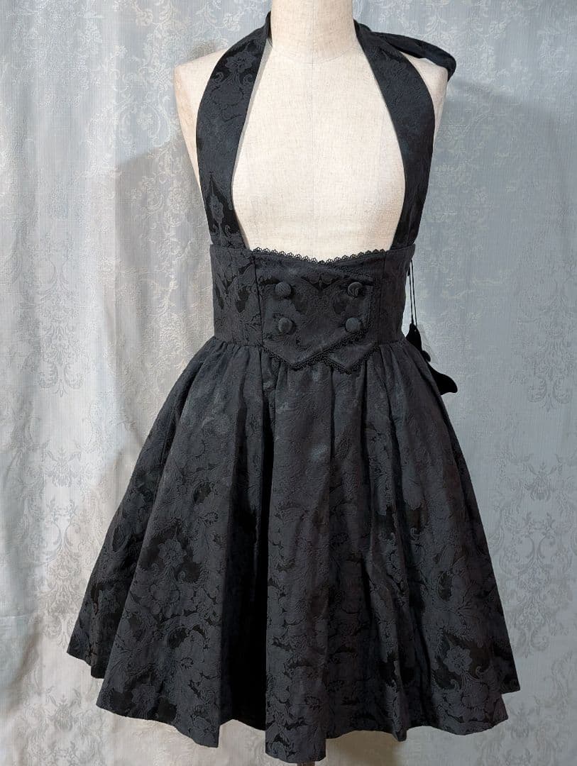 ぴよ Sheglit Earl Grey ジャガード スカート ブラック