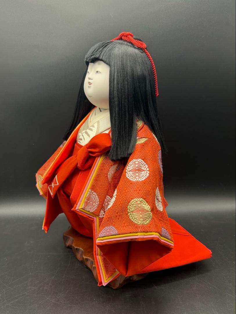 御所人形　清水久遊　女流　雛人形作家　日本人形　桐箱入り　立子