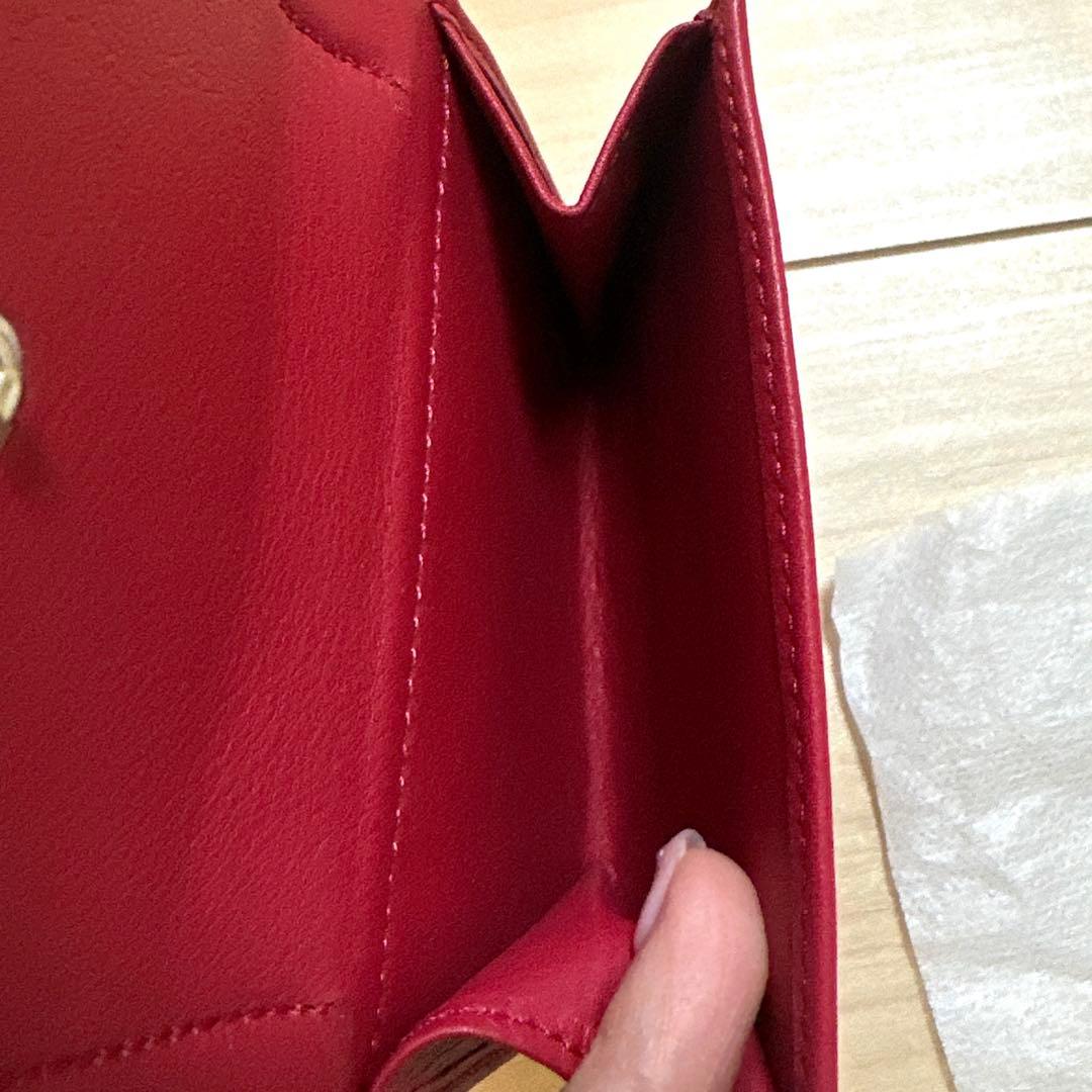 新品未使用●TASAKI レザー財布　レッド