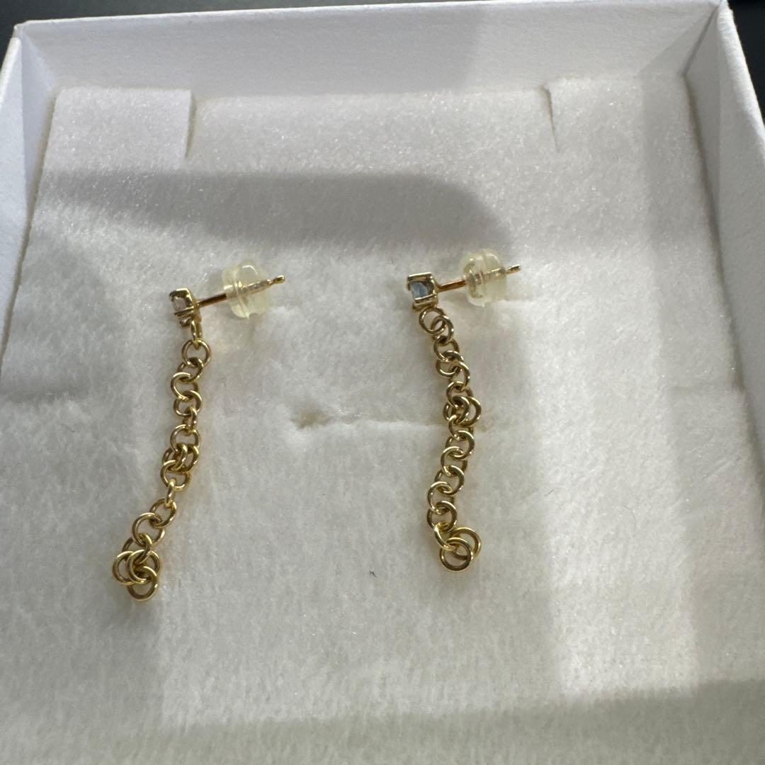 スピネリキルコリン★ゴールドチェーンピアス★