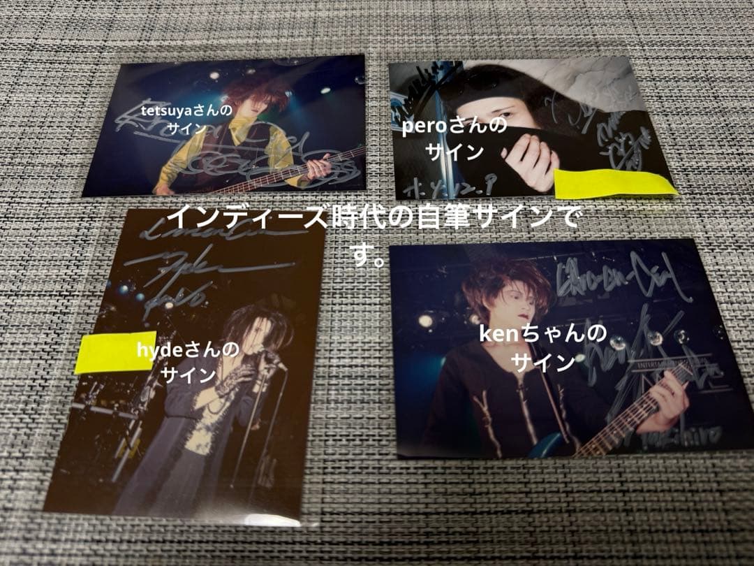インディーズ時代 写真 直筆サイン ラルク L'Arc