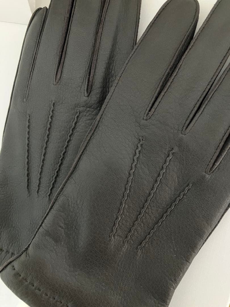 極美品【MEROLA】本革レザーグローブ／内側カシミヤ100％